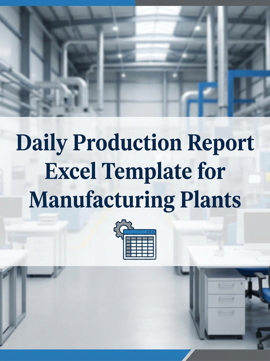 Daily Production Report Excel Template for Manufacturing Plants