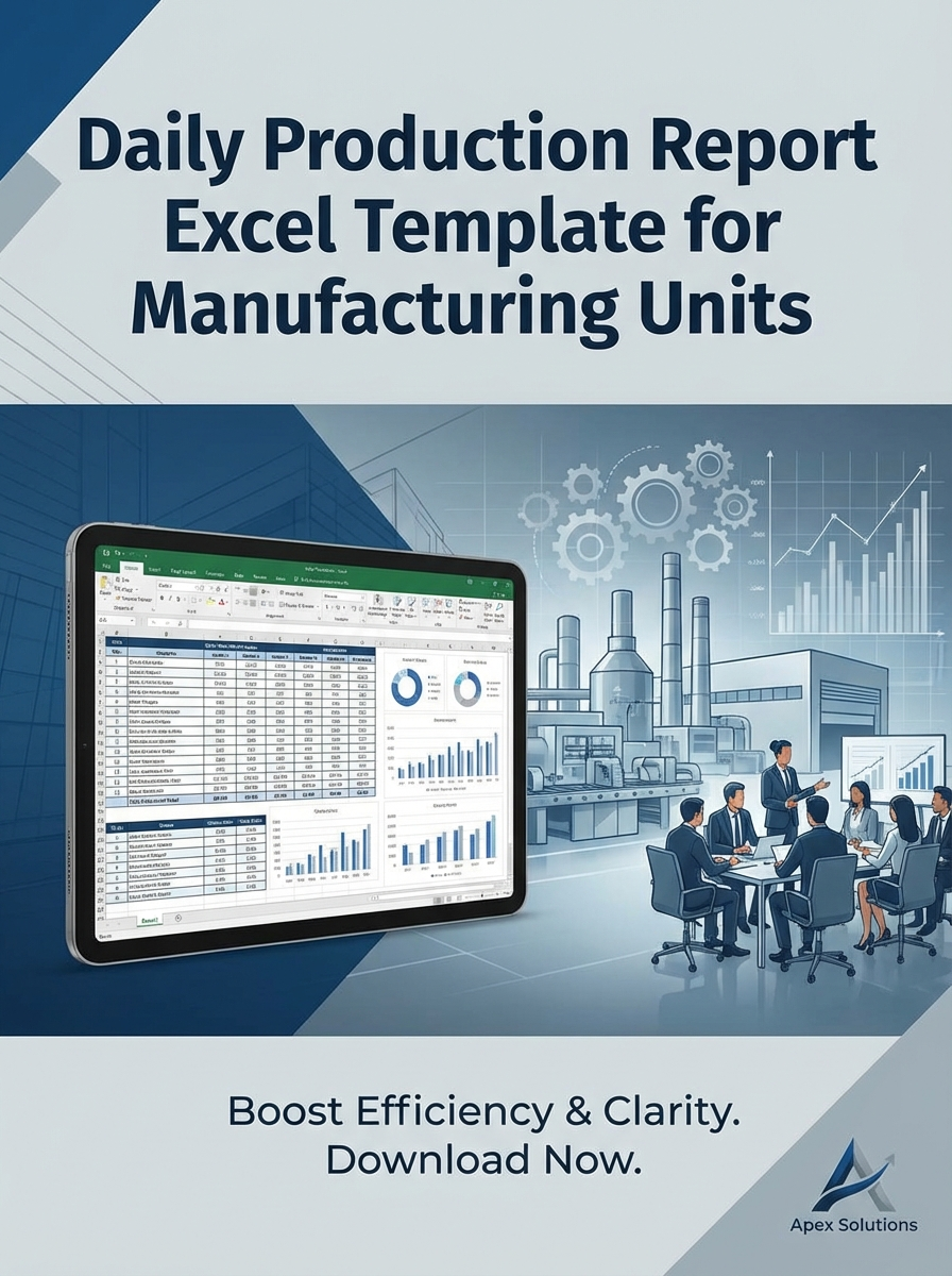 Daily Production Report Excel Template for Manufacturing Units