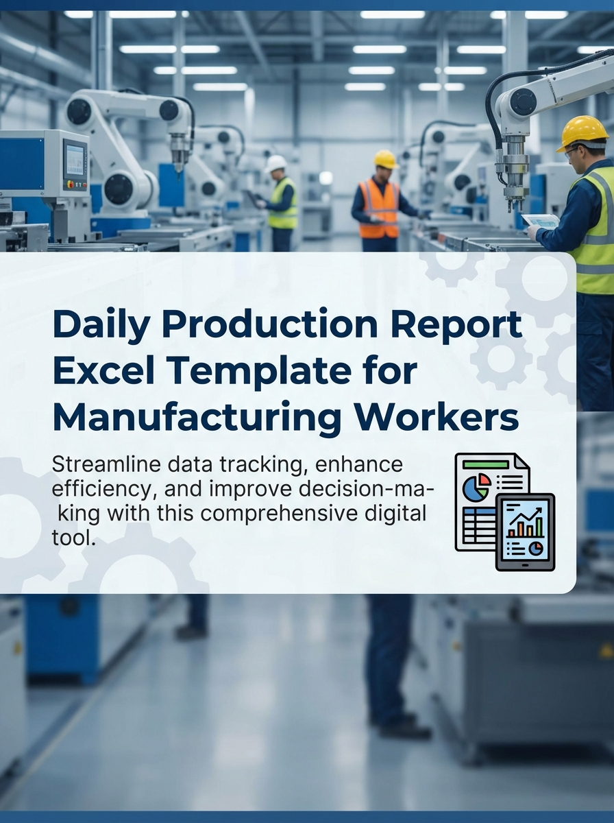 Daily Production Report Excel Template for Manufacturing Workers
