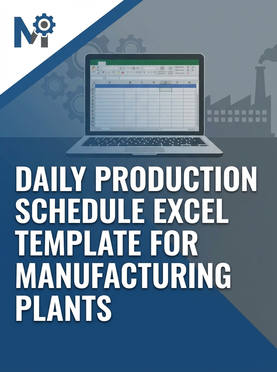 Daily Production Schedule Excel Template for Manufacturing Plants