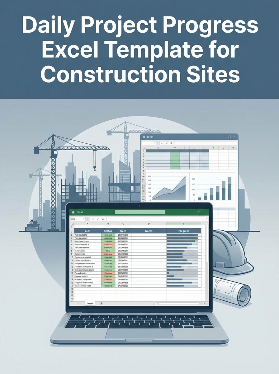 Daily Project Progress Excel Template for Construction Sites