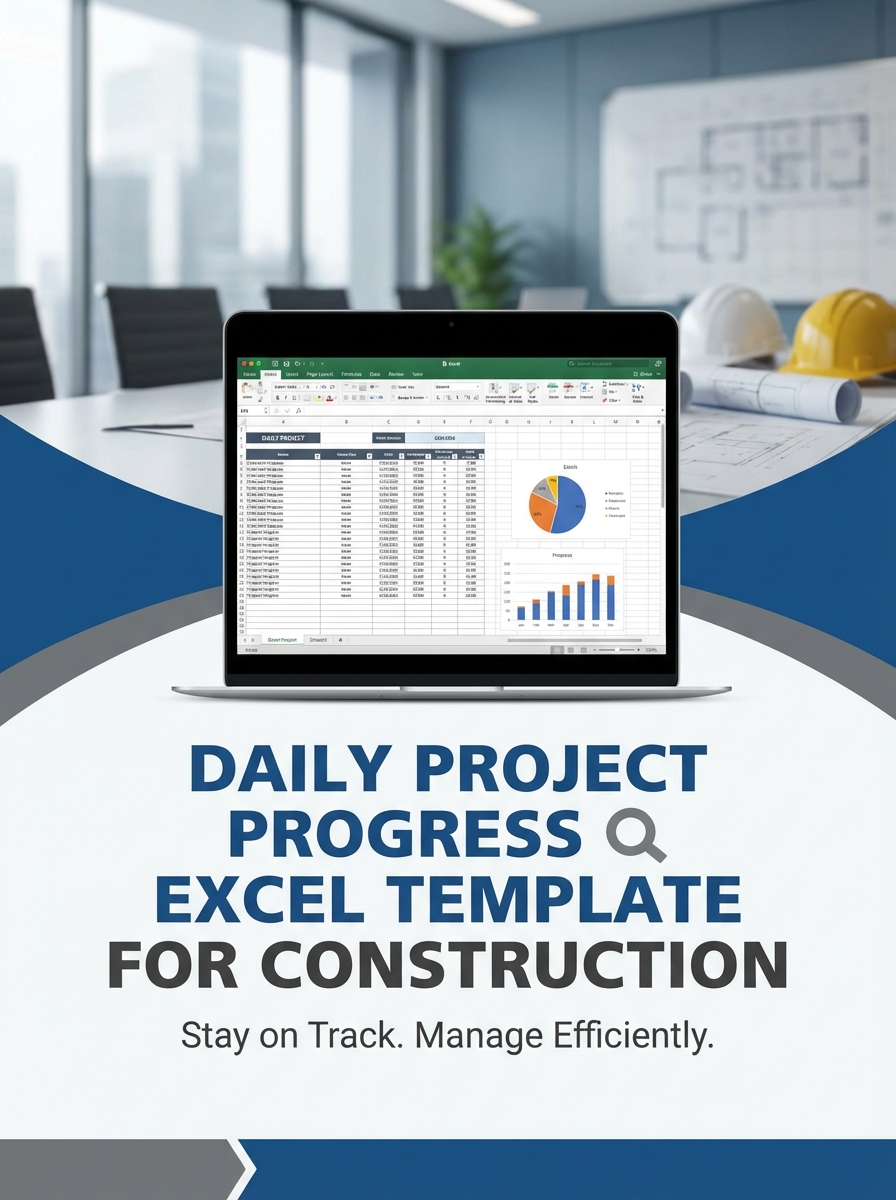 Daily Project Progress Excel Template for Construction