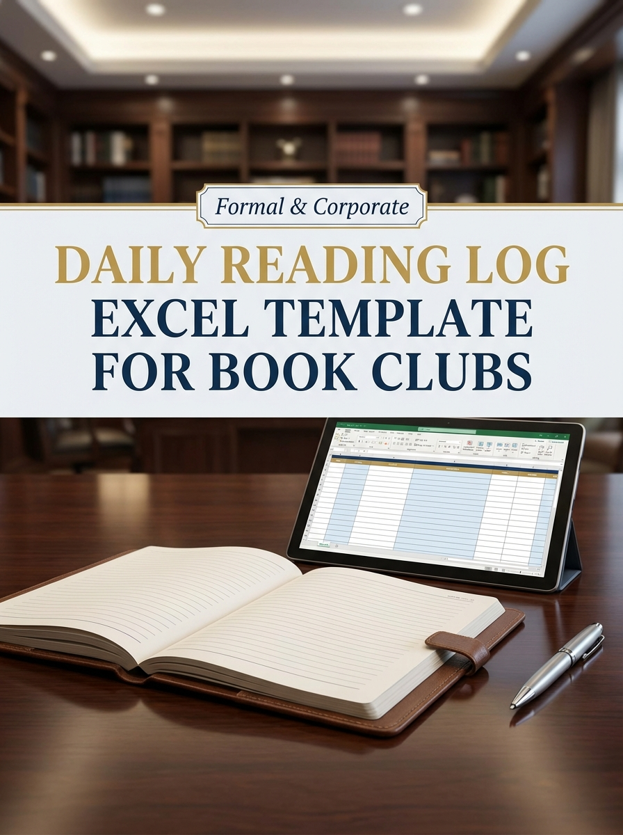 Daily Reading Log Excel Template for Book Clubs