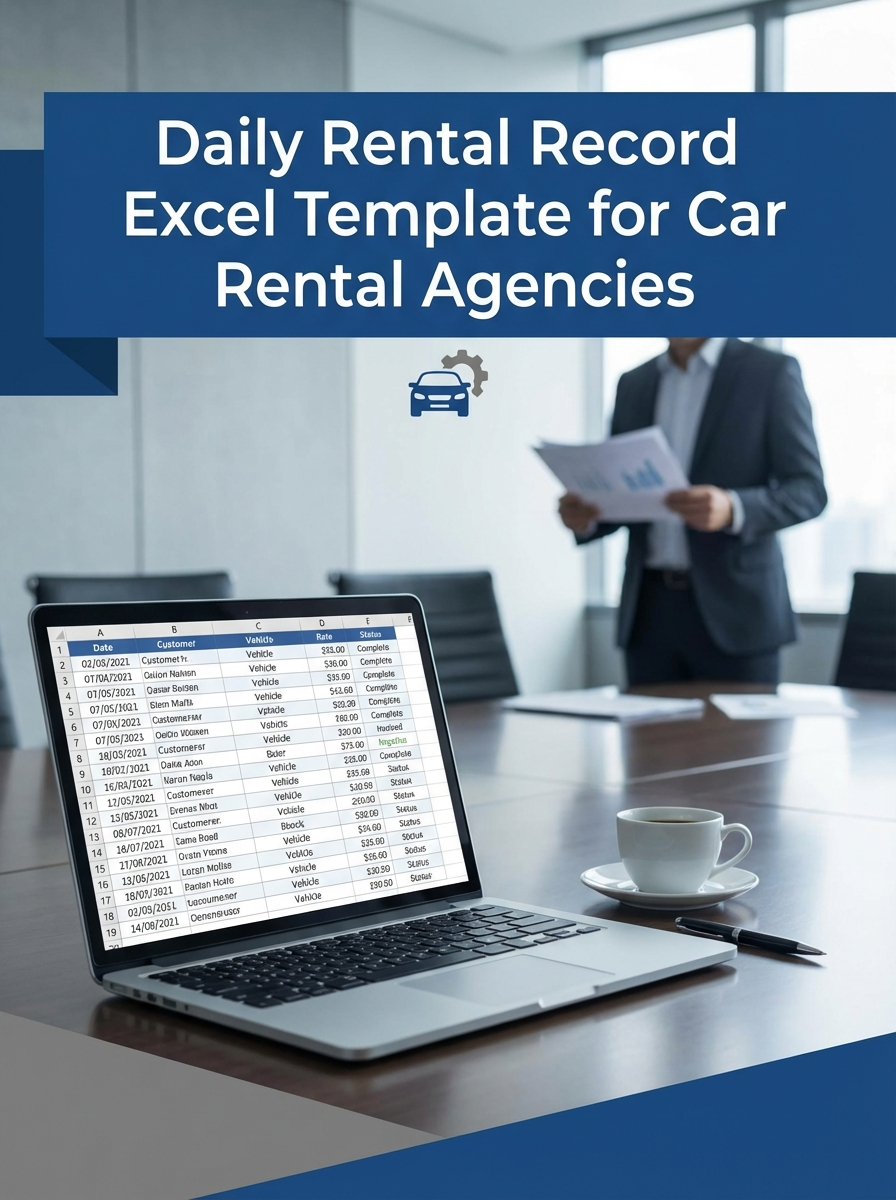 Daily Rental Record Excel Template for Car Rental Agencies