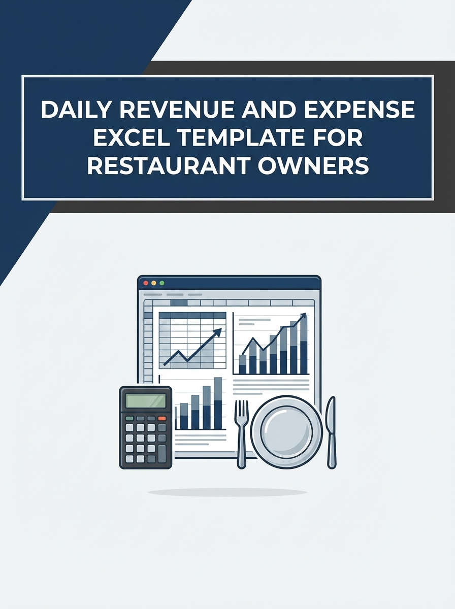 Daily Revenue and Expense Excel Template for Restaurant Owners