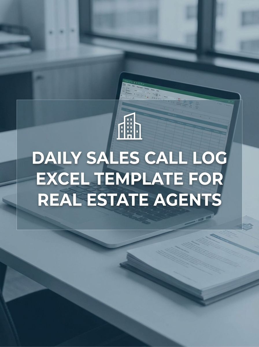 Daily Sales Call Log Excel Template for Real Estate Agents