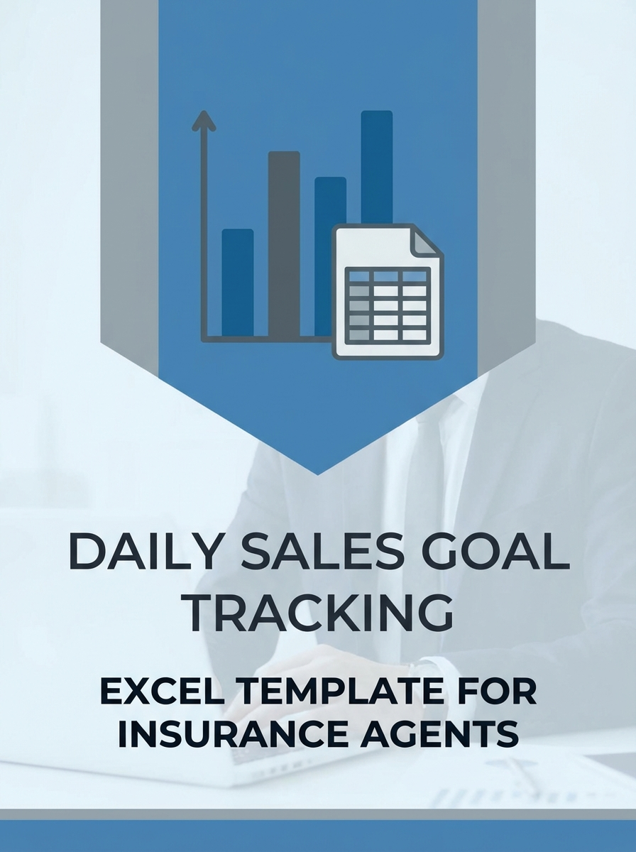 Daily Sales Goal Tracking Excel Template for Insurance Agents
