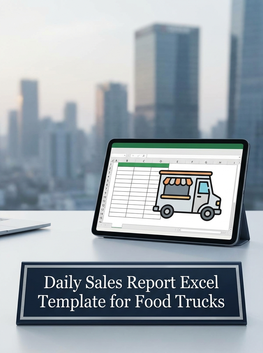 Daily Sales Report Excel Template for Food Trucks