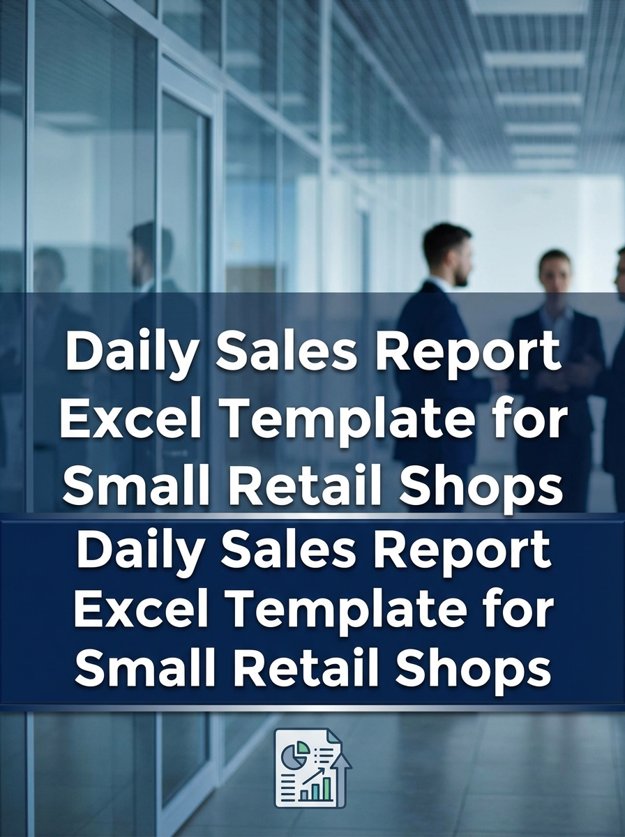 Daily Sales Report Excel Template for Small Retail Shops