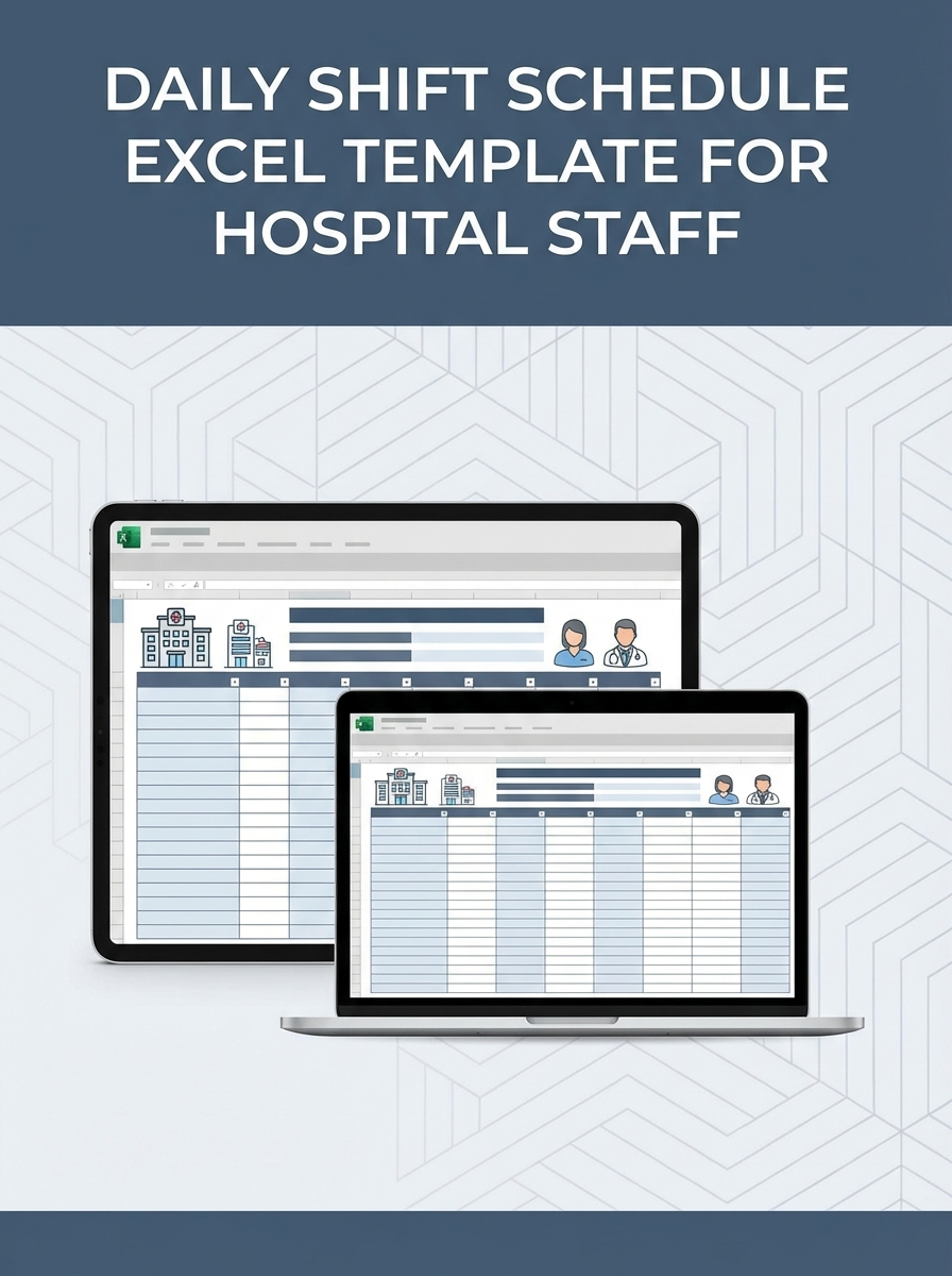 Daily Shift Schedule Excel Template for Hospital Staff