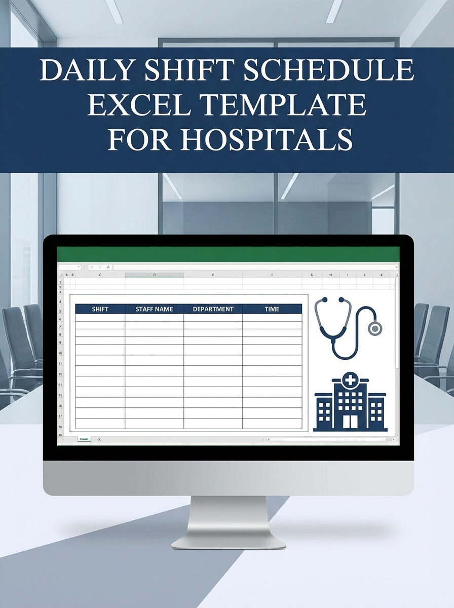 Daily Shift Schedule Excel Template for Hospitals