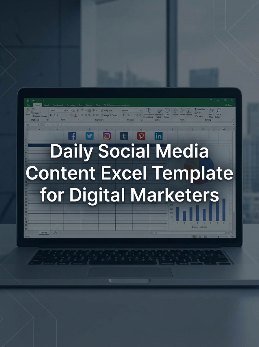 Daily Social Media Content Excel Template for Digital Marketers
