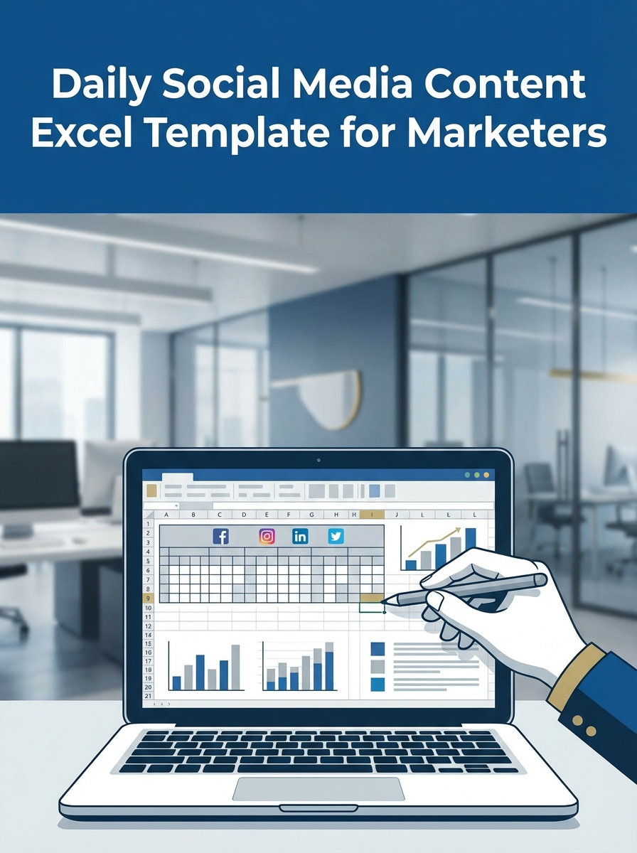Daily Social Media Content Excel Template for Marketers