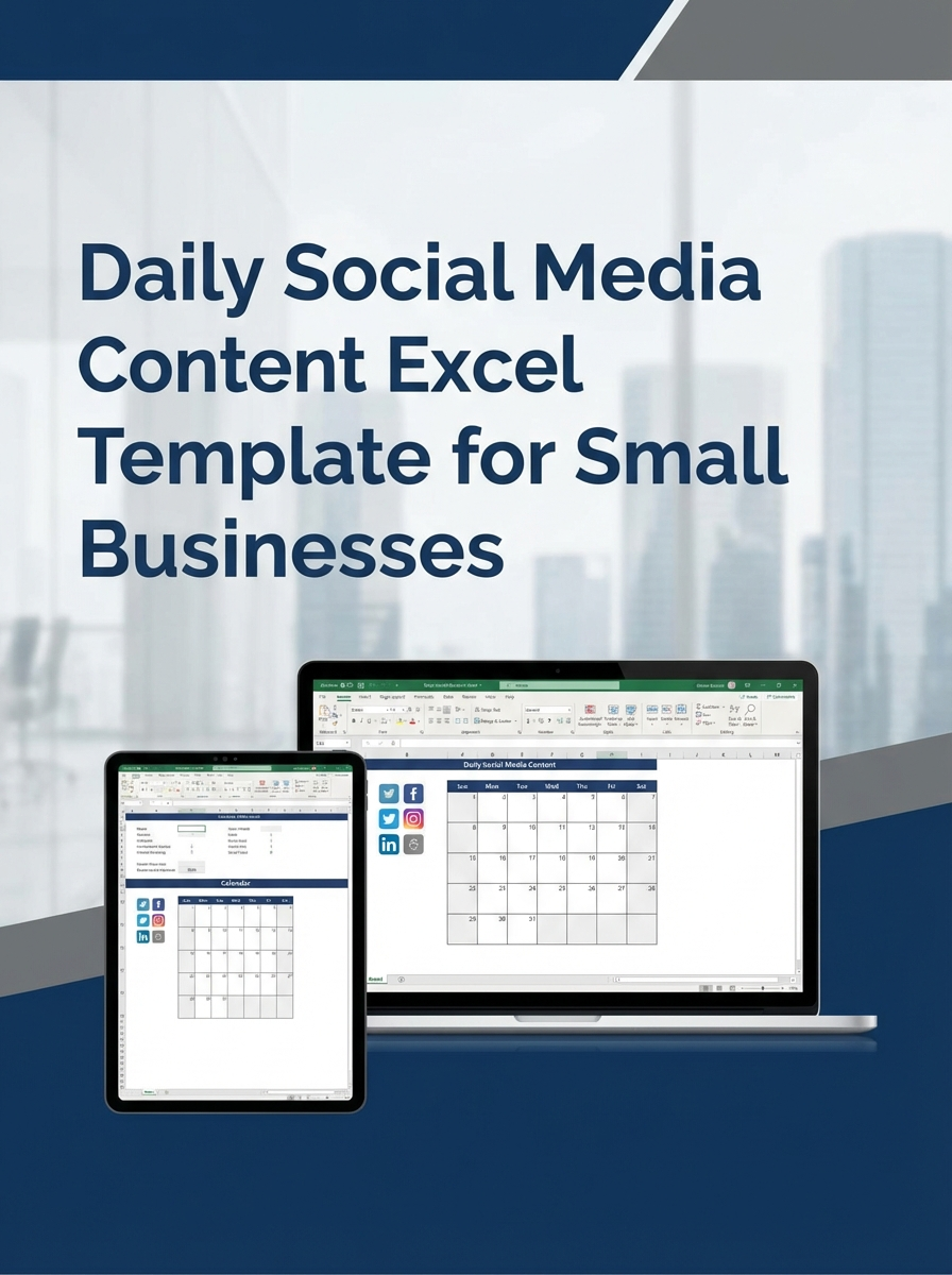 Daily Social Media Content Excel Template for Small Businesses