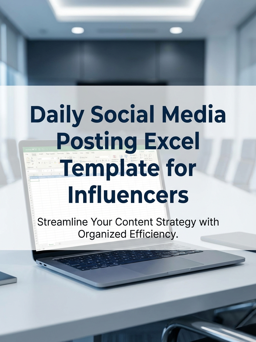 Daily Social Media Posting Excel Template for Influencers