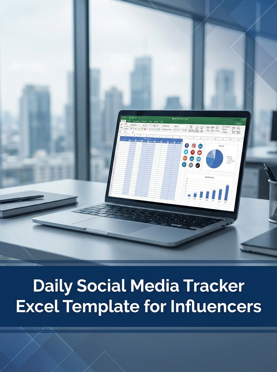 Daily Social Media Tracker Excel Template for Influencers