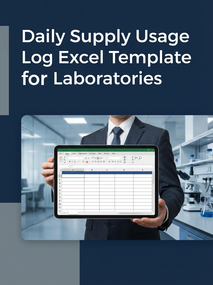 Daily Supply Usage Log Excel Template for Laboratories