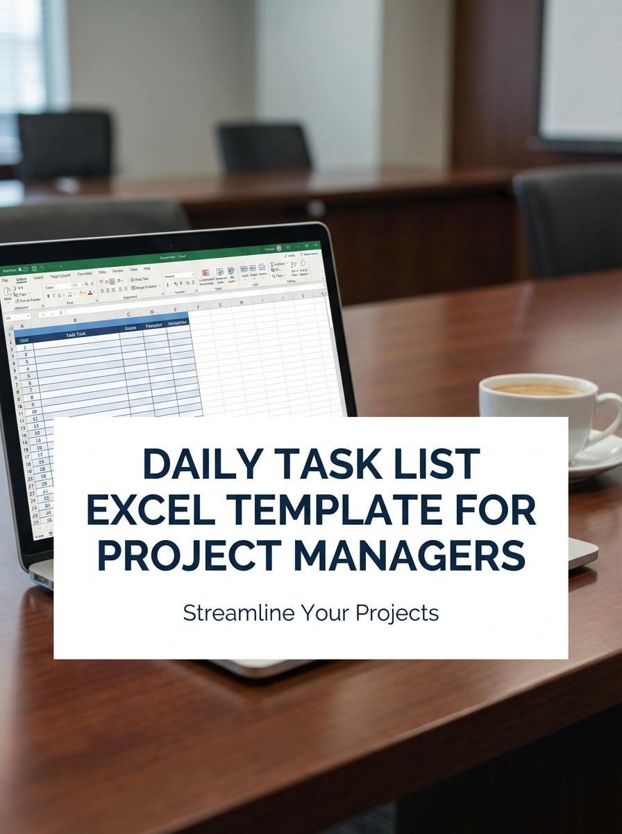 Daily Task List Excel Template for Project Managers