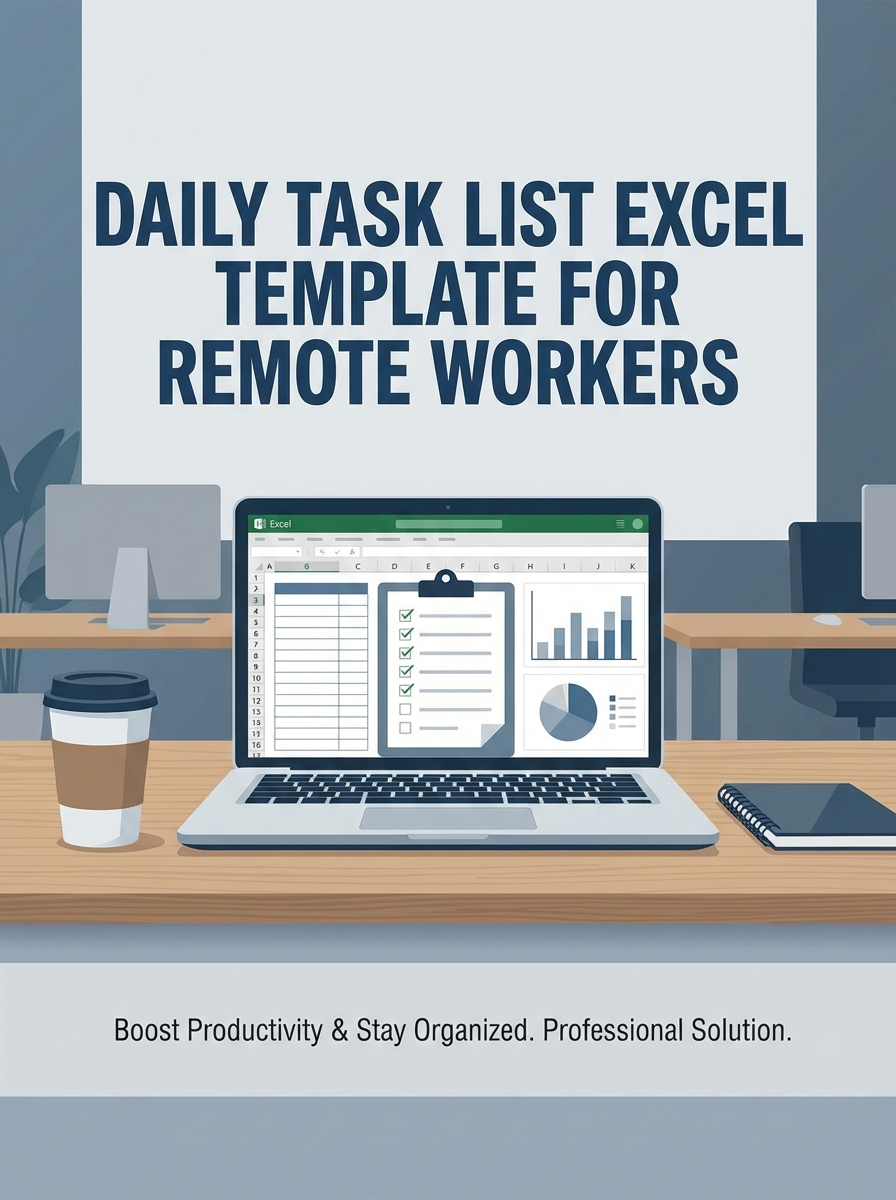 Daily Task List Excel Template for Remote Workers