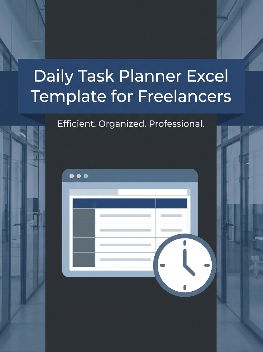 Daily Task Planner Excel Template for Freelancers