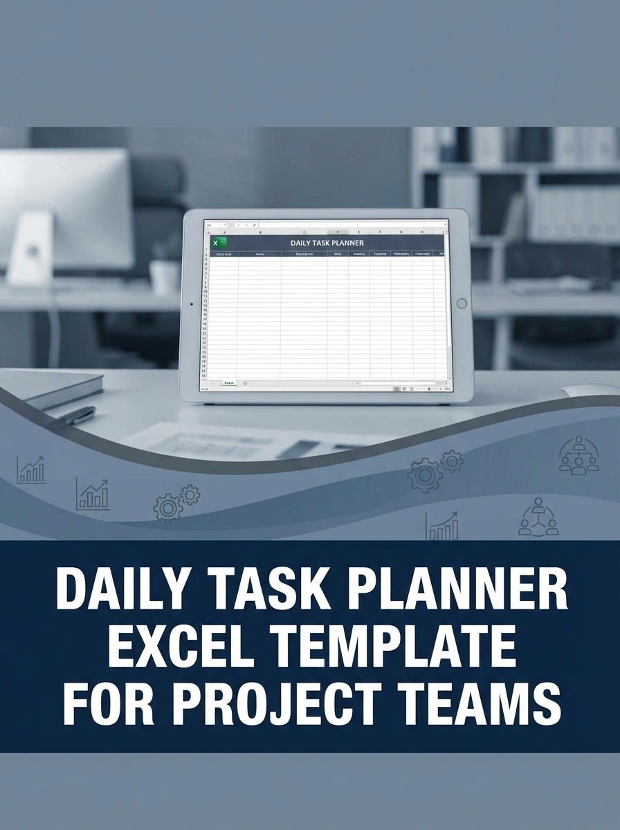 Daily Task Planner Excel Template for Project Teams