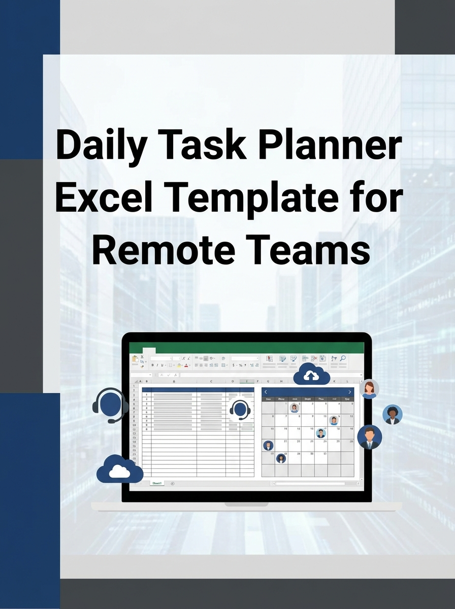 Daily Task Planner Excel Template for Remote Teams