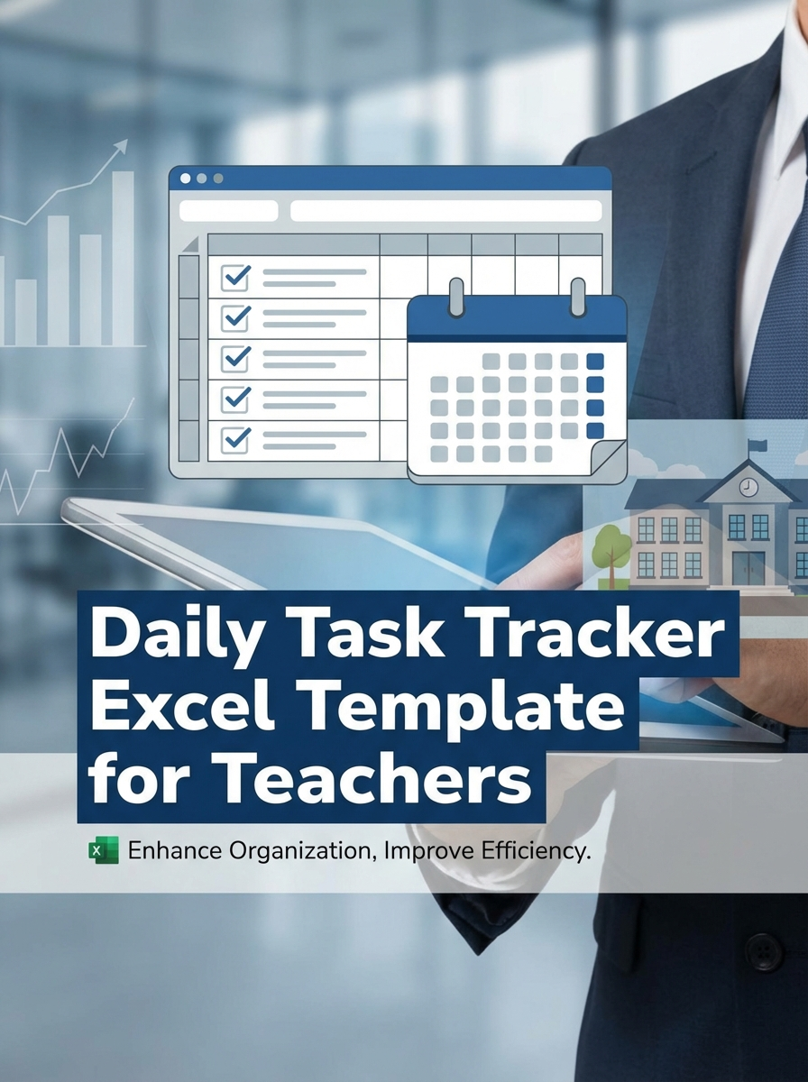 Daily Task Tracker Excel Template for Teachers
