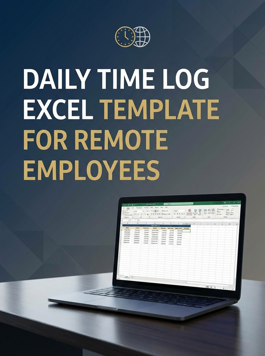 Daily Time Log Excel Template for Remote Employees