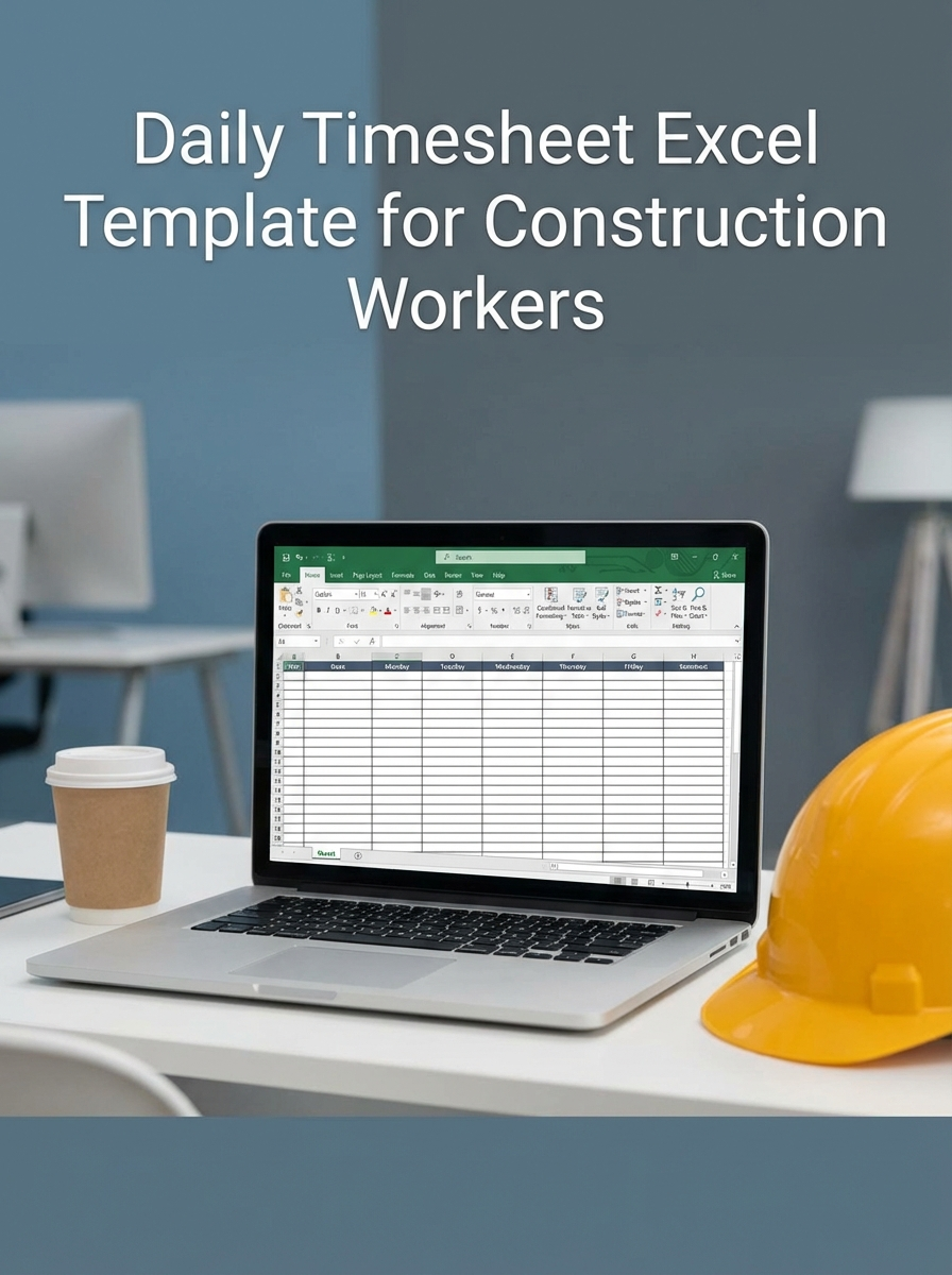 Daily Timesheet Excel Template for Construction Workers