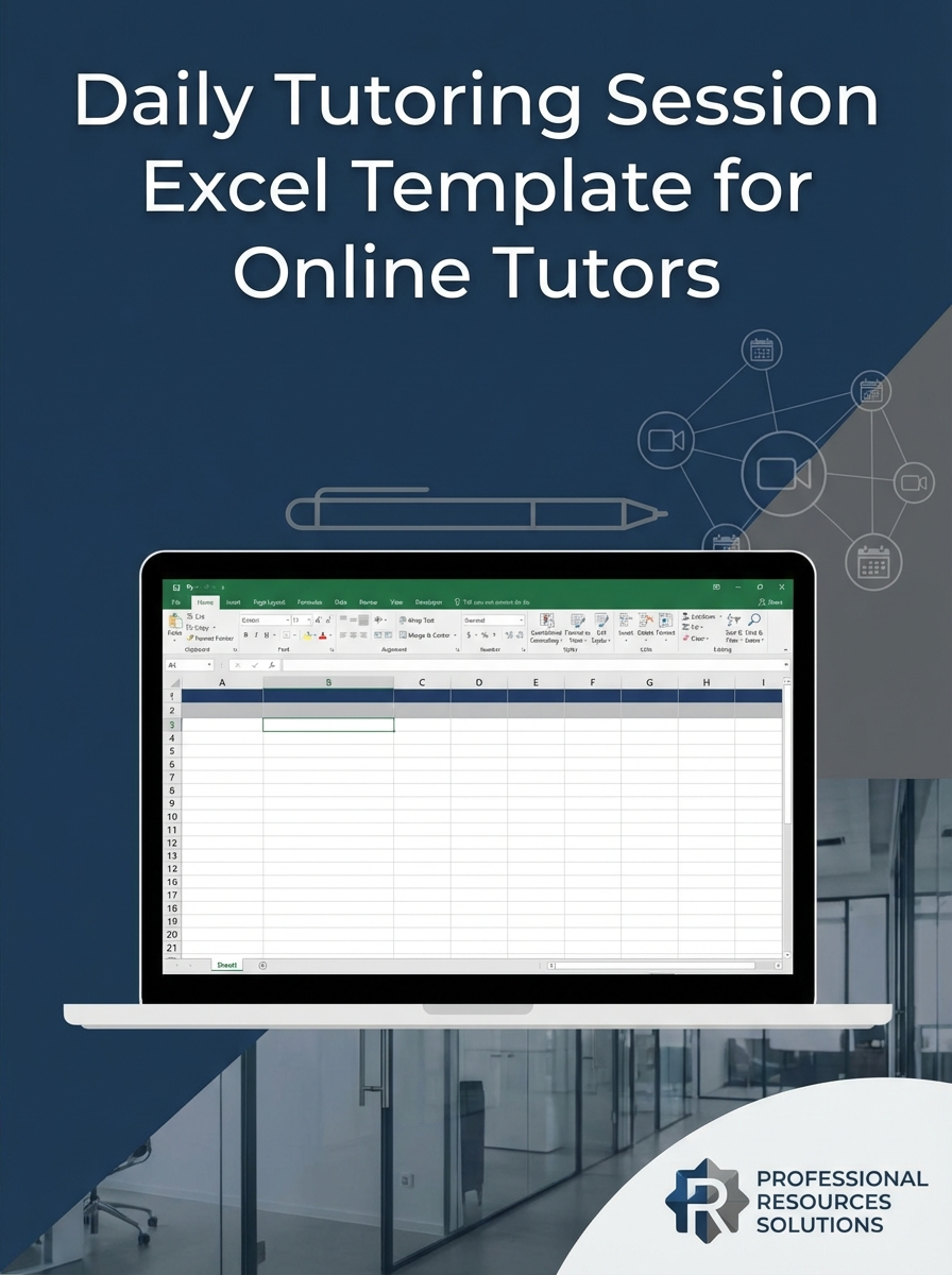 Daily Tutoring Session Excel Template for Online Tutors