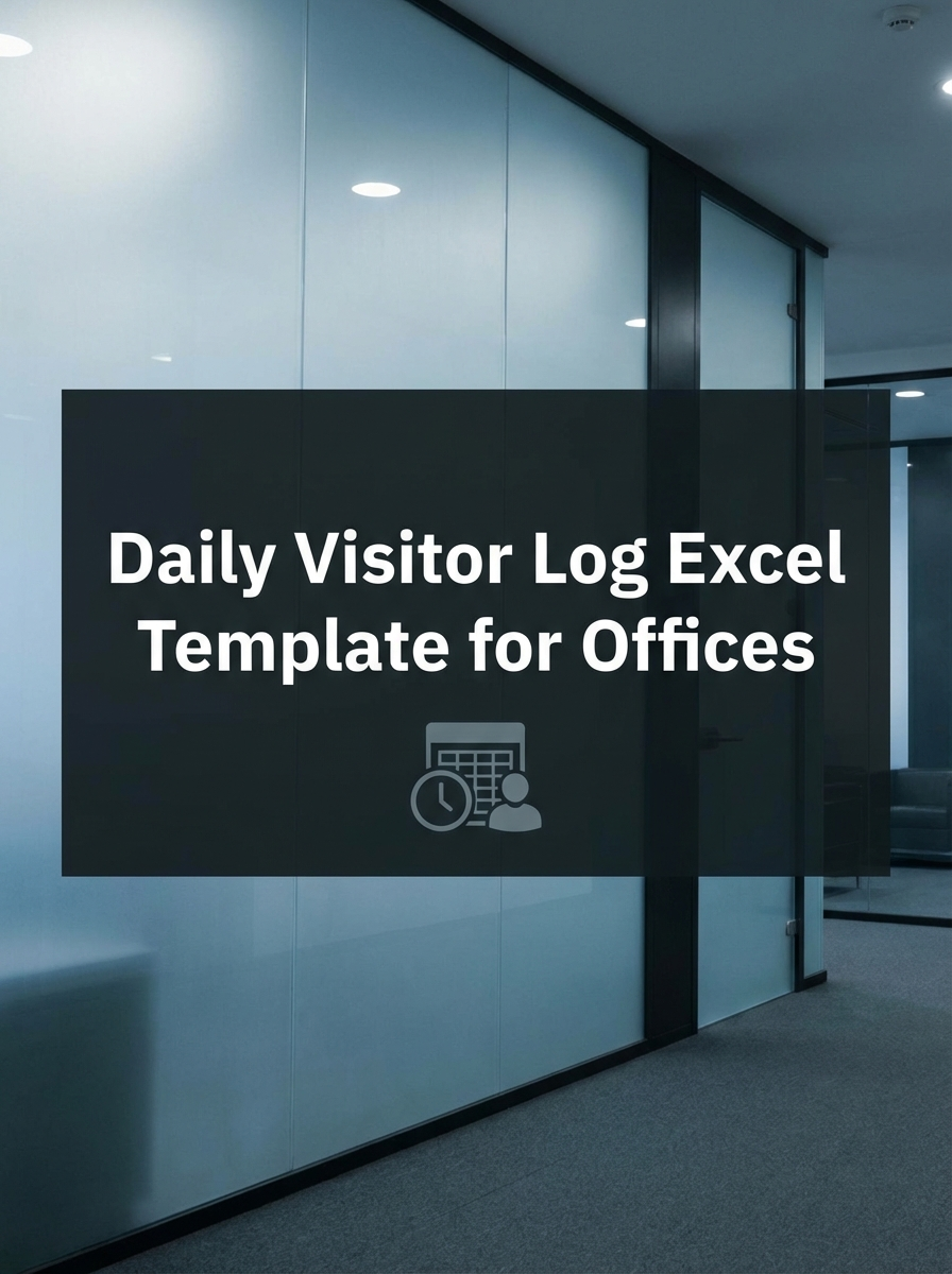 Daily Visitor Log Excel Template for Offices