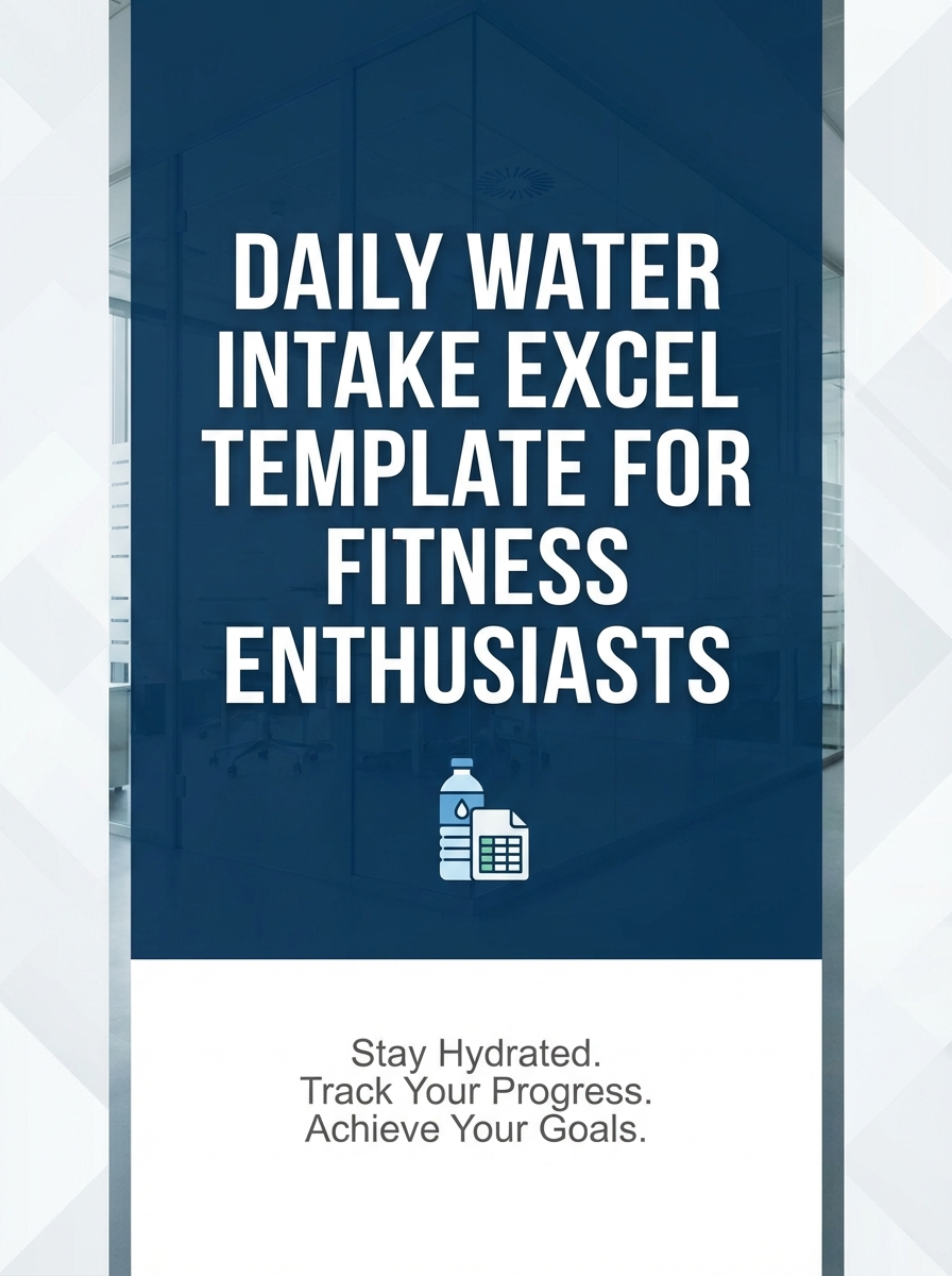 Daily Water Intake Excel Template for Fitness Enthusiasts