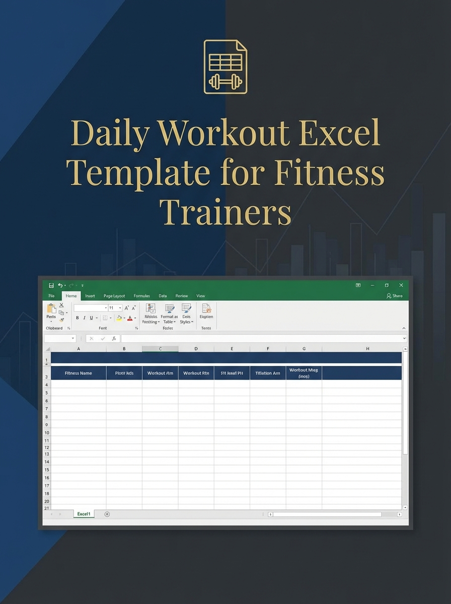 Daily Workout Excel Template for Fitness Trainers