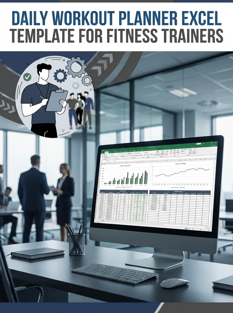 Daily Workout Planner Excel Template for Fitness Trainers