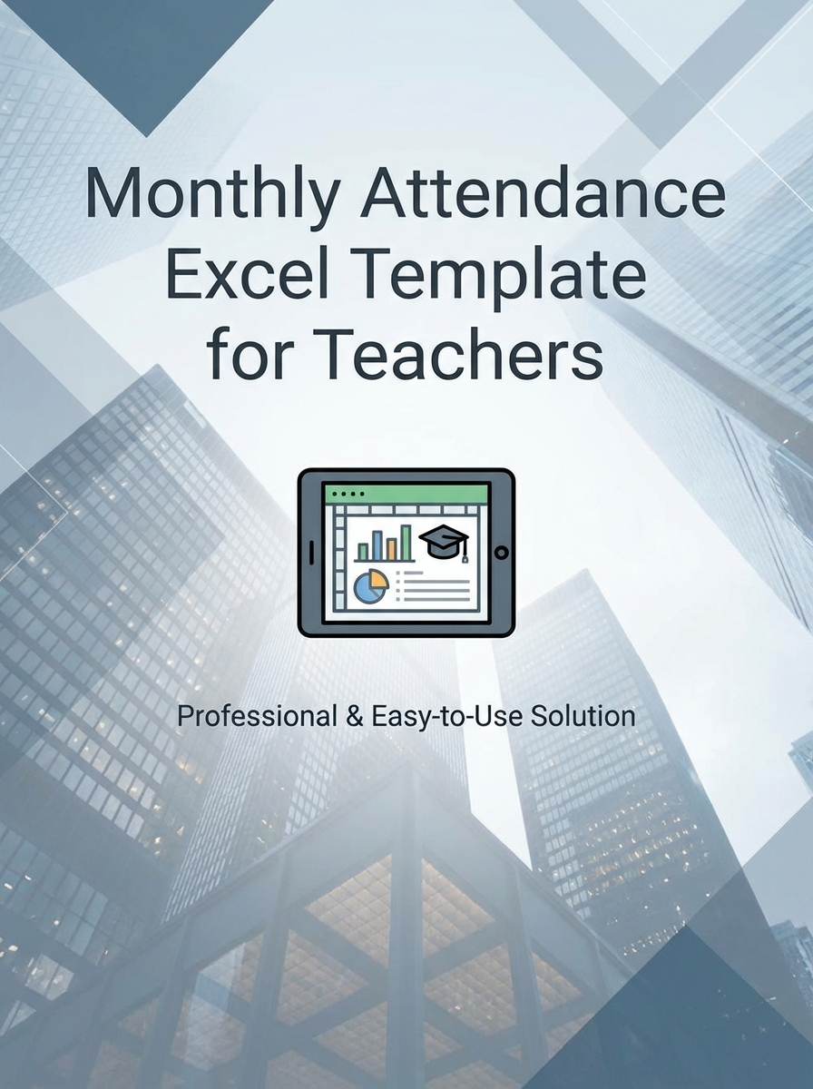 Monthly Attendance Excel Template for Teachers