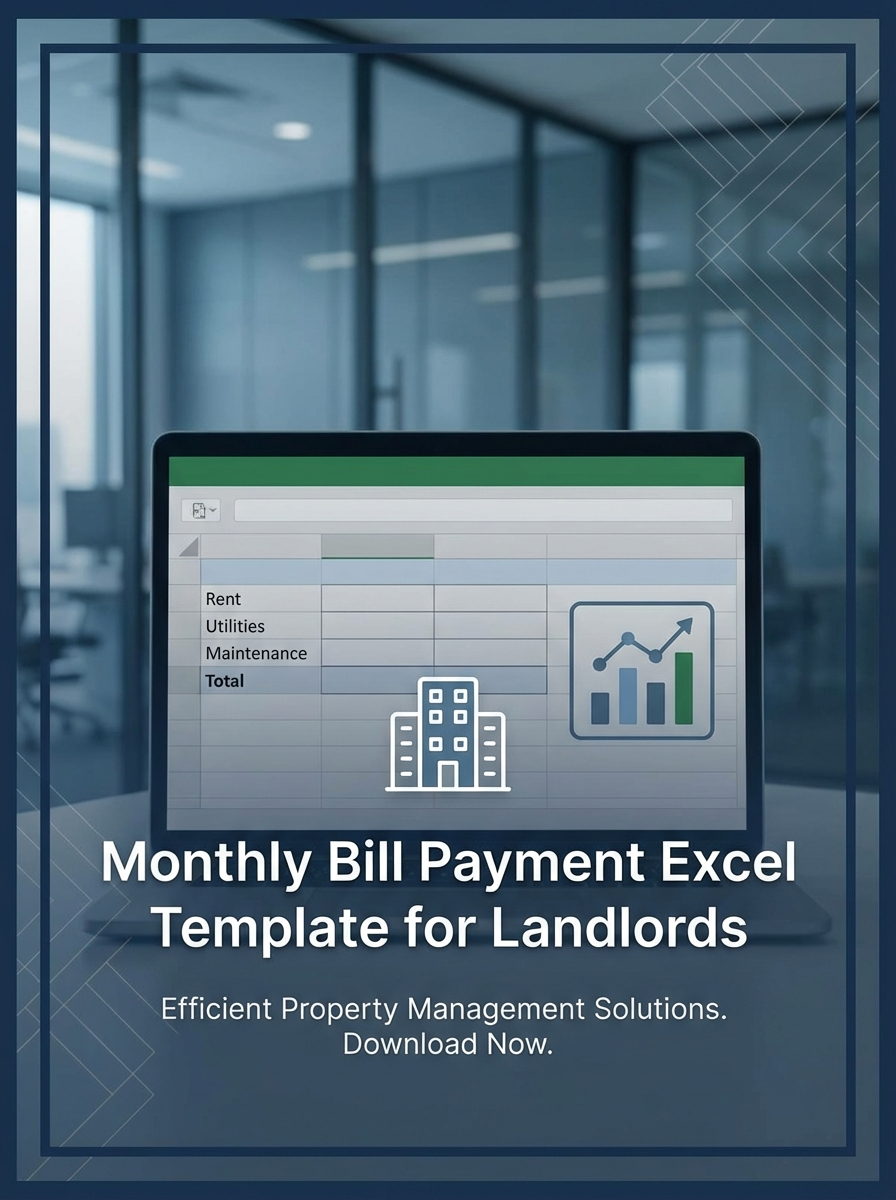 Monthly Bill Payment Excel Template for Landlords