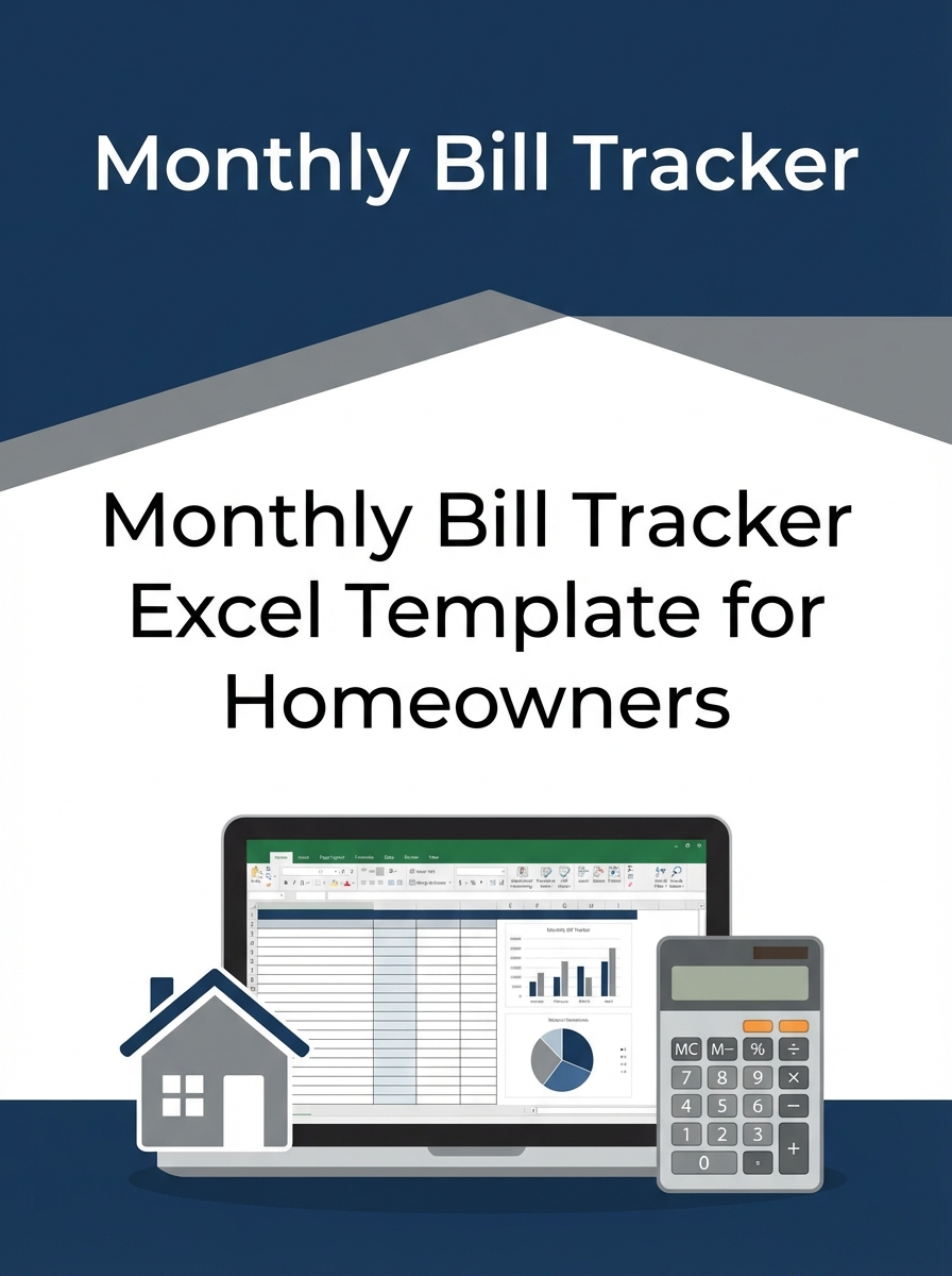 Monthly Bill Tracker Excel Template for Homeowners