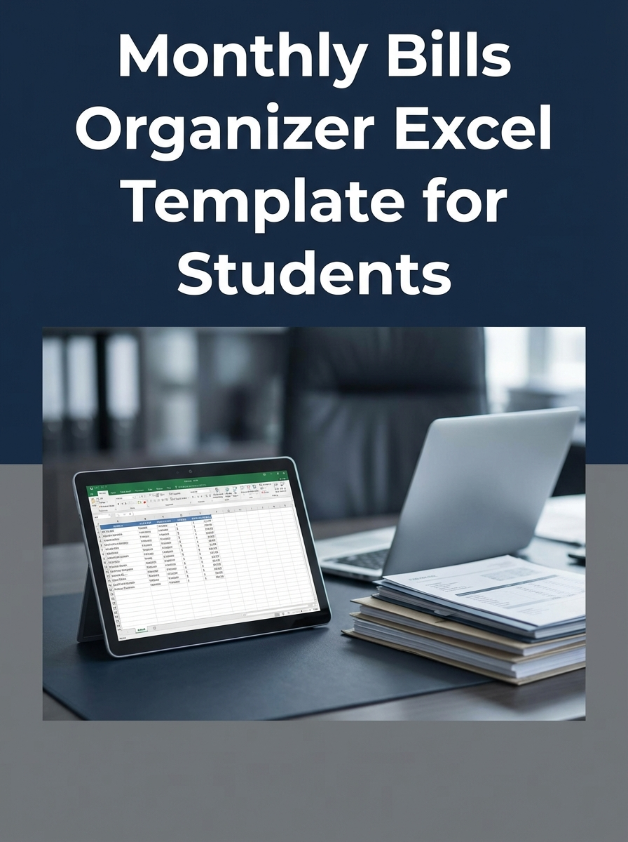 Monthly Bills Organizer Excel Template for Students