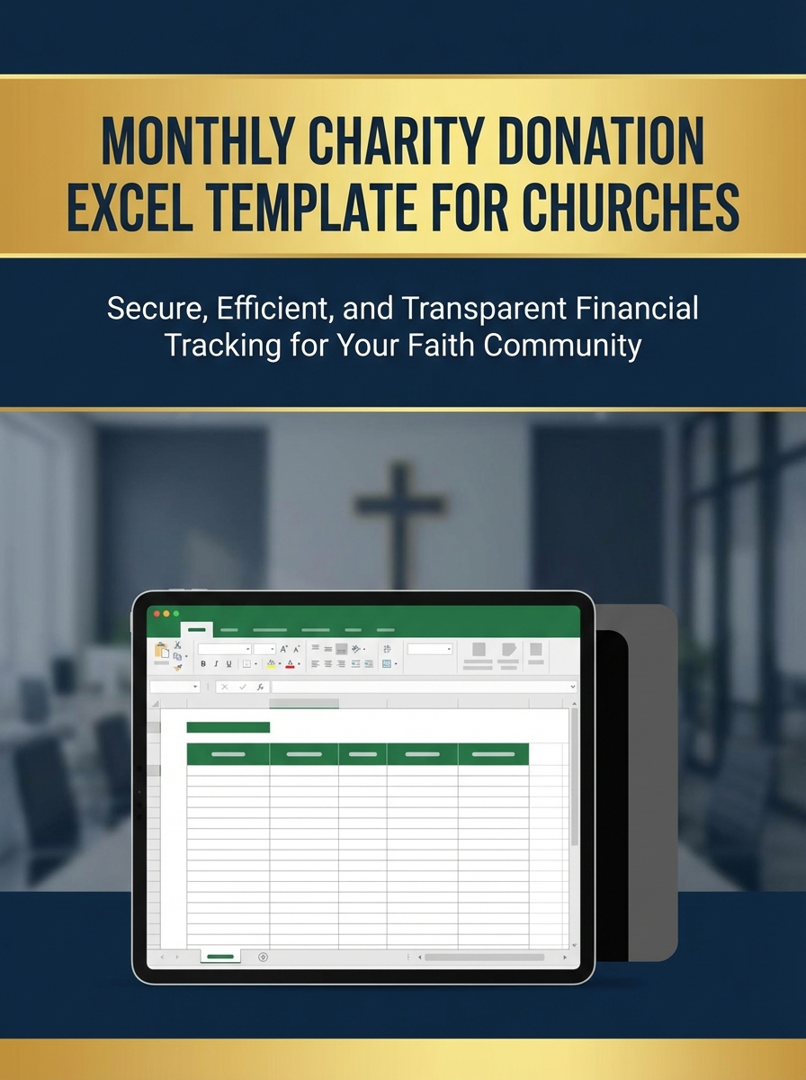 Monthly Charity Donation Excel Template for Churches
