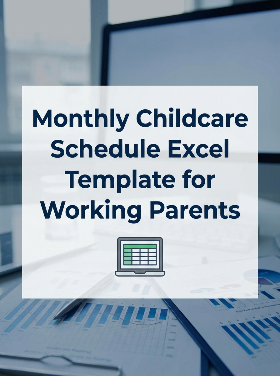 Monthly Childcare Schedule Excel Template for Working Parents