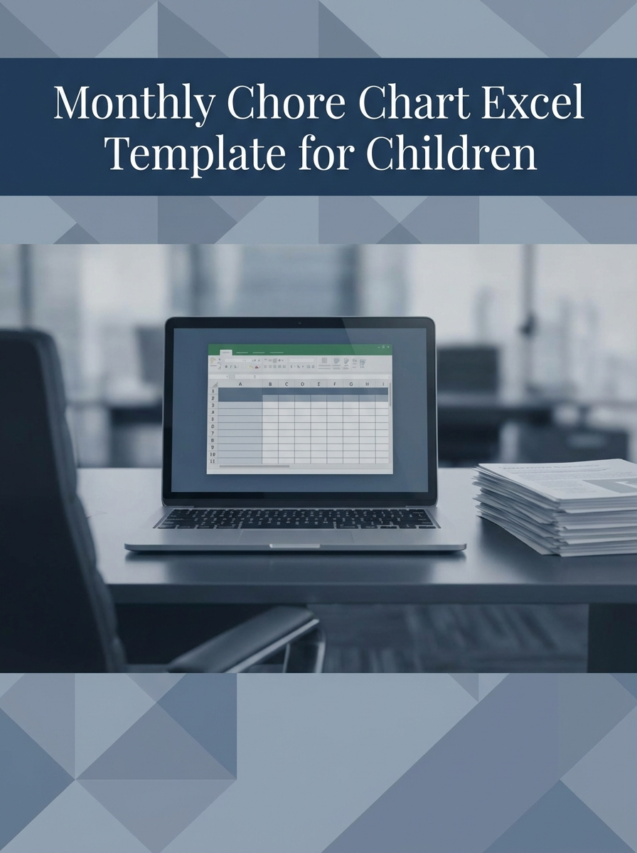 Monthly Chore Chart Excel Template for Children
