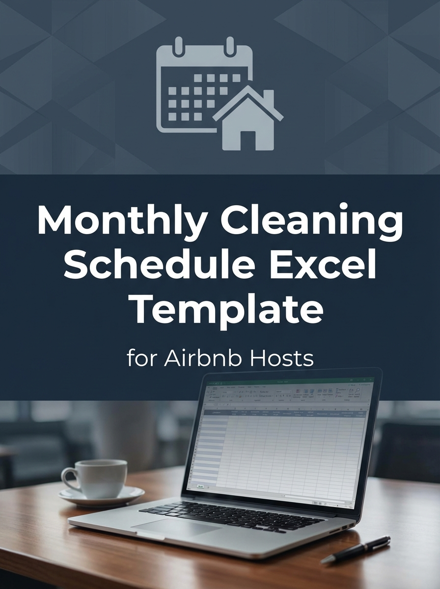 Monthly Cleaning Schedule Excel Template for Airbnb Hosts