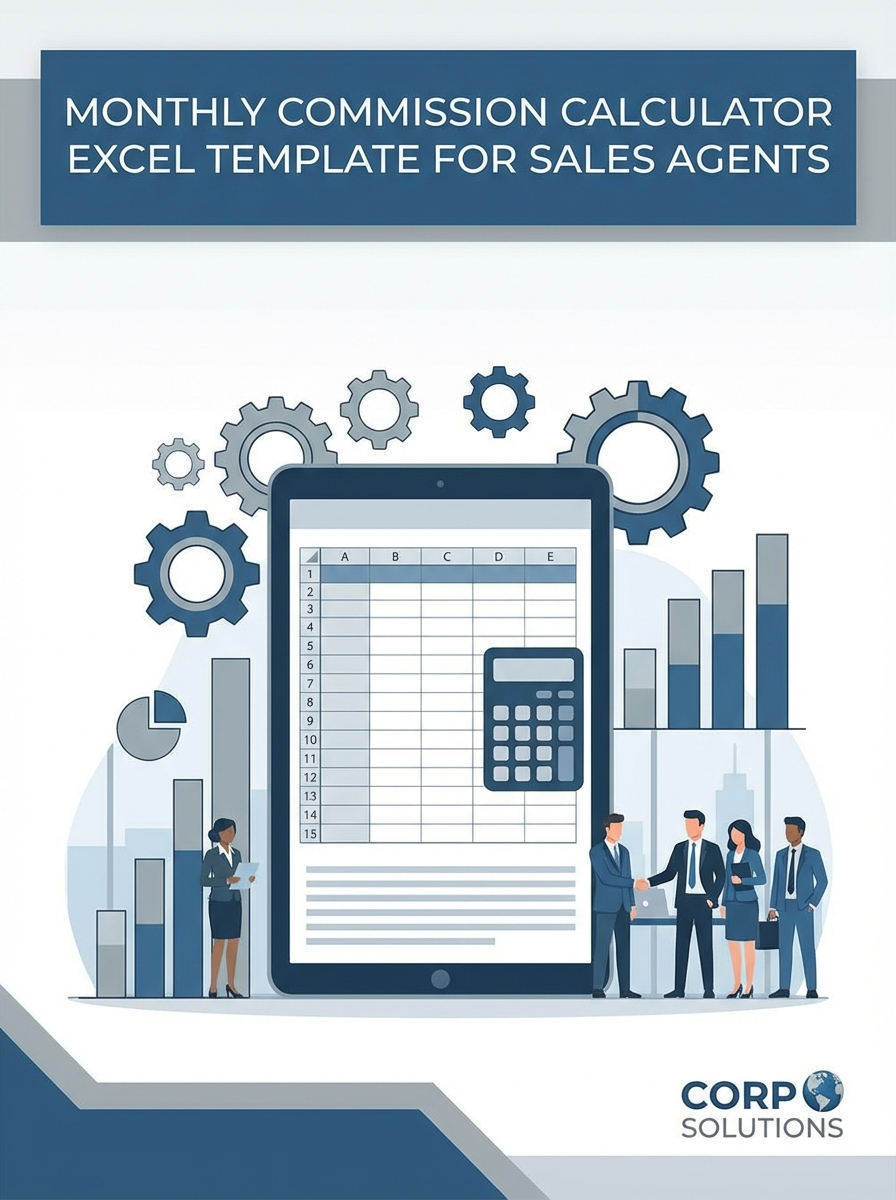 Monthly Commission Calculator Excel Template for Sales Agents
