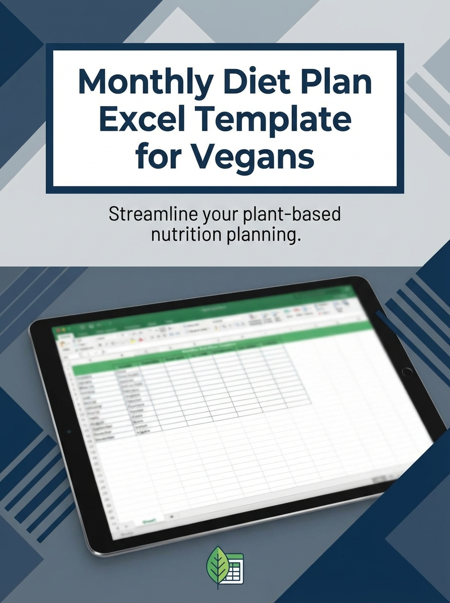 Monthly Diet Plan Excel Template for Vegans