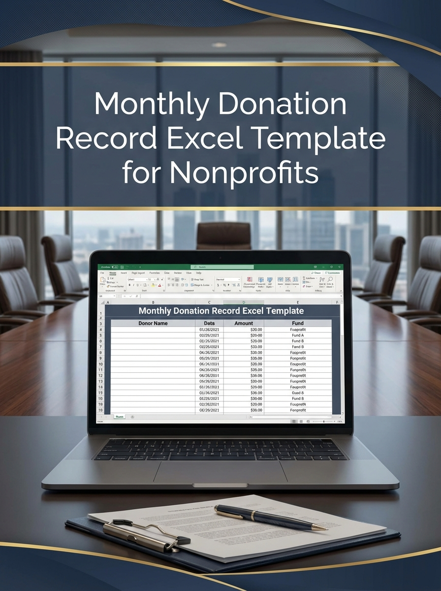 Monthly Donation Record Excel Template for Nonprofits