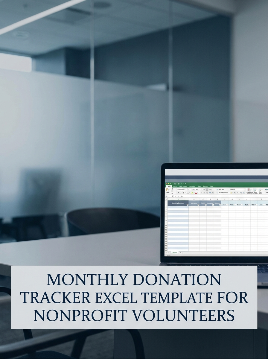 Monthly Donation Tracker Excel Template for Nonprofit Volunteers