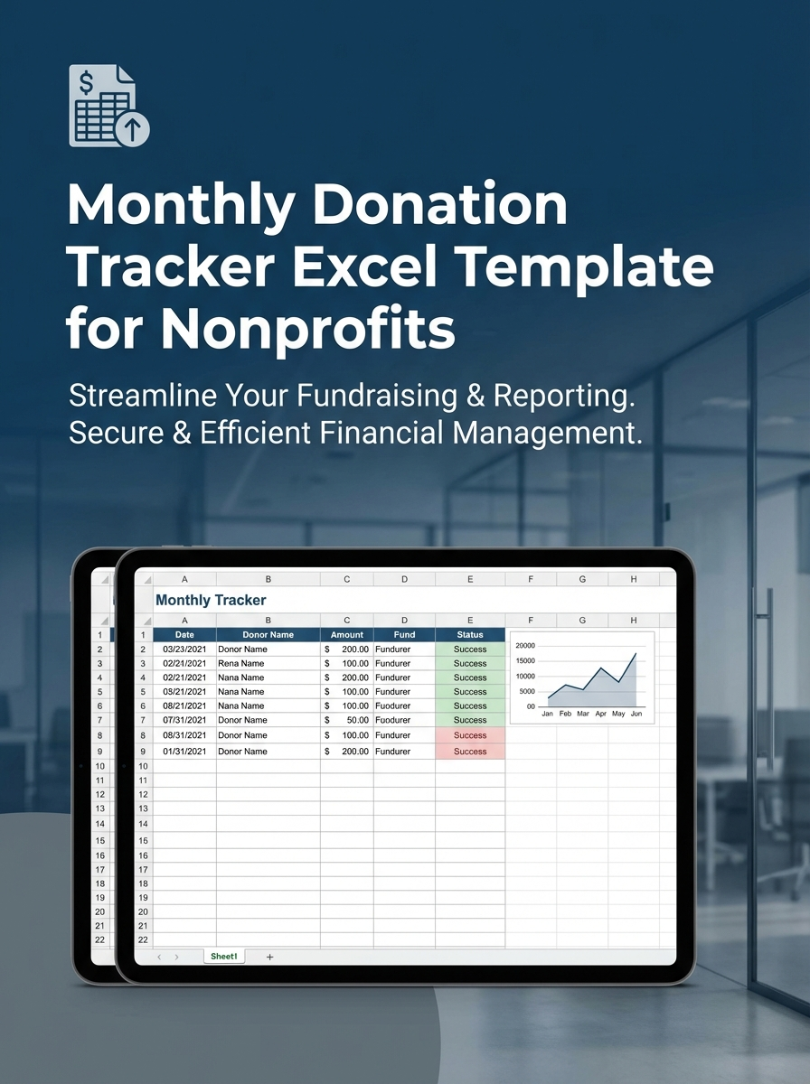 Monthly Donation Tracker Excel Template for Nonprofits