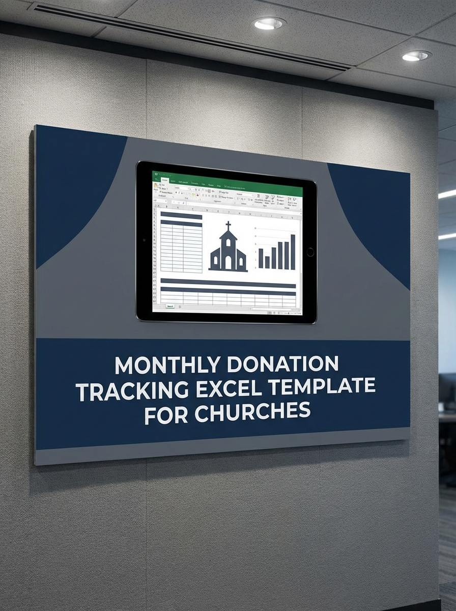 Monthly Donation Tracking Excel Template for Churches