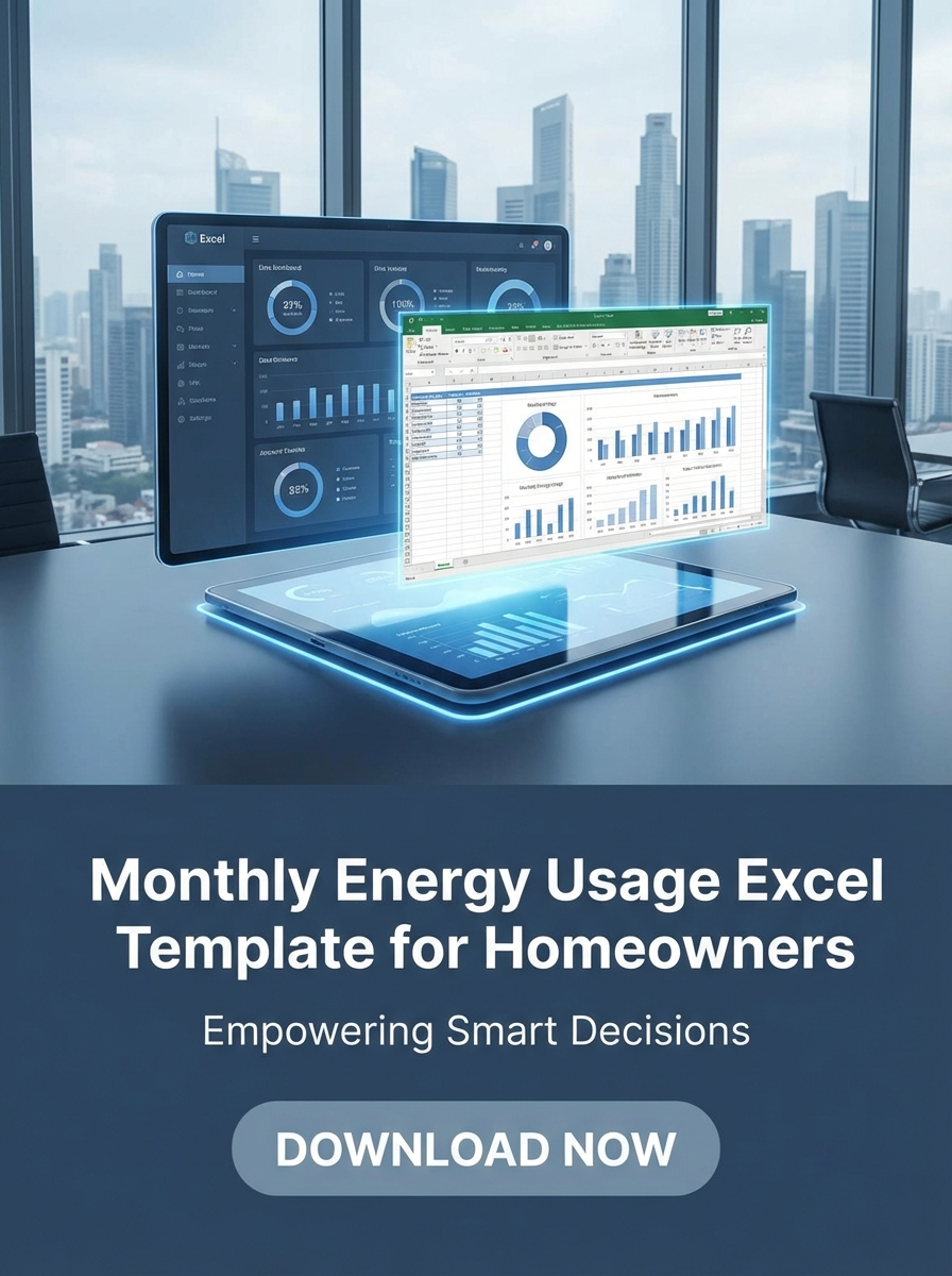Monthly Energy Usage Excel Template for Homeowners
