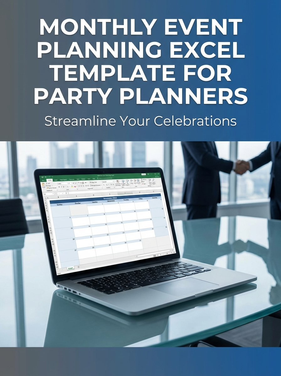 Monthly Event Planning Excel Template for Party Planners
